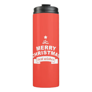 Schöne Rote Niedliche Weihnachtsgrüße Thermosbecher