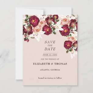 Schöne rote rosa Rosen weiße Lilien Hochzeit Spei Save The Date