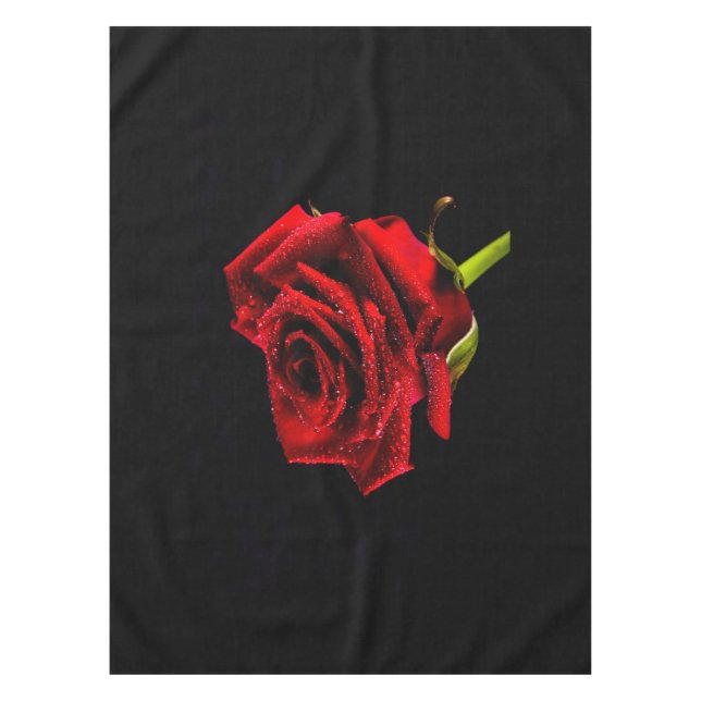 Schöne rote Rose Tischdecke (Vorderseite)