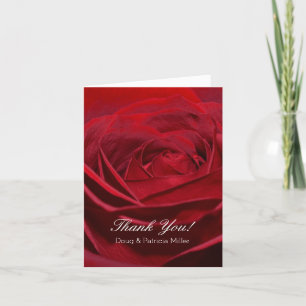 Schöne Rote Rose Vielen Dank Dankeskarte