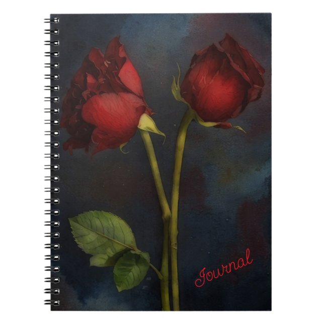 Schöne Rote Rosen Art Journal Notizblock (Vorderseite)