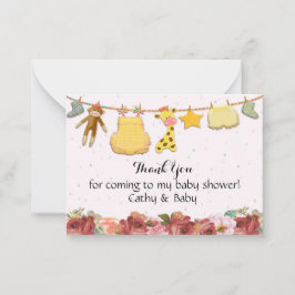 Schöne Rote Rosen Babydusche Danke Mitteilungskarte