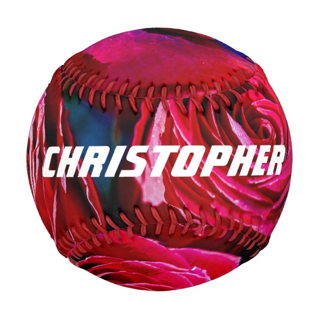 Schöne Rote Rosen Baseball (Vorderseite)