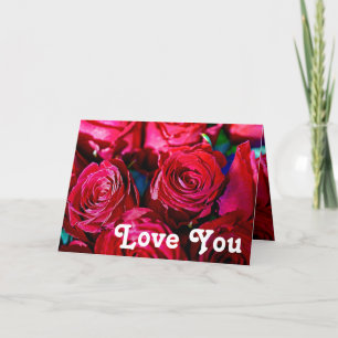 Schöne Rote Rosen Dankeskarte