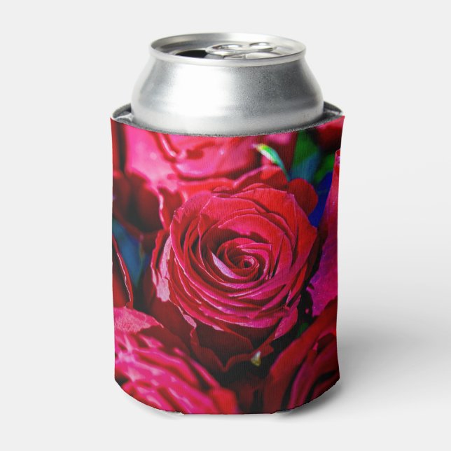 Schöne Rote Rosen Dosenkühler (Kanne Vorderseite)