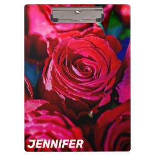Schöne Rote Rosen Klemmbrett