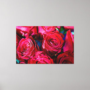 Schöne Rote Rosen Leinwanddruck