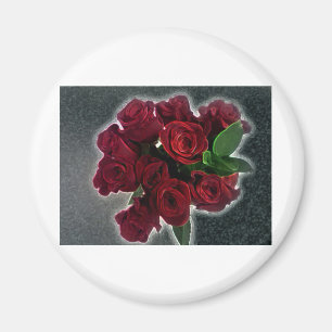 SCHÖNE ROTE ROSEN MAGNET