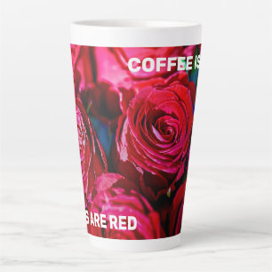 Schöne Rote Rosen Milchtasse