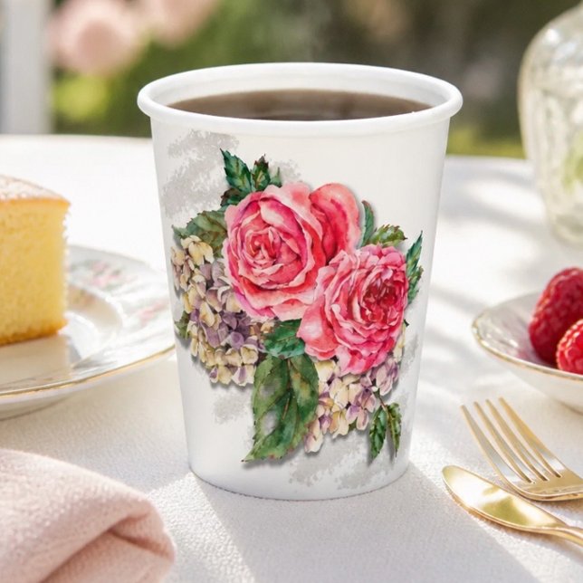 Schöne Rote Rosen Papier Cups Pappbecher (Von Creator hochgeladen)