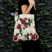 Schöne Rote Rosen und klassische Vintage Handschri