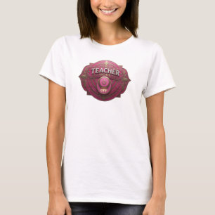 Schöne rote TEACH MODE OFF Visual Gestaltung T-Shirt