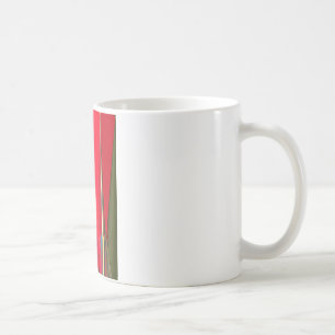 Schöne rote und grüne Textur Farb Abstract Art Tasse
