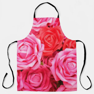 Schöne rote und rosa Rosen Schürze