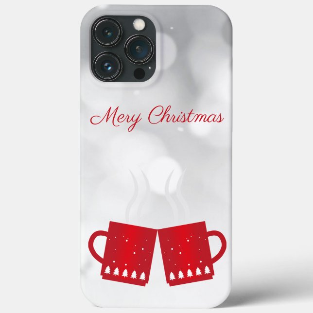 Schöne, rote Weihnachten ein Cup der Tee am Schnee Case-Mate iPhone Hülle (Rückseite)