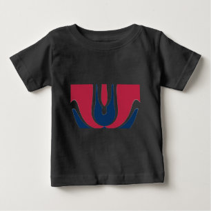 Schöne, rote, weiße, blaue Textur Abstrakt Baby T-shirt