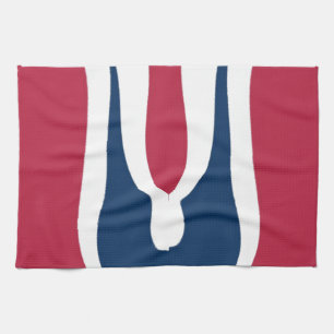 Schöne, rote, weiße, blaue Textur Abstrakt Handtuch