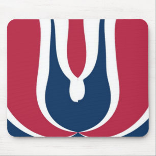 Schöne, rote, weiße, blaue Textur Abstrakt Mousepad