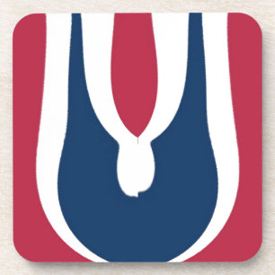 Schöne, rote, weiße, blaue Textur Abstrakt Untersetzer