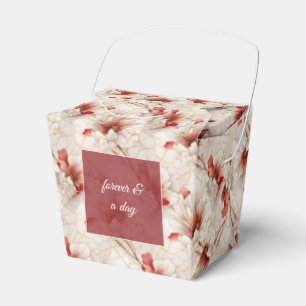 Schöne Rote Weiße Blüte Geschenkschachtel