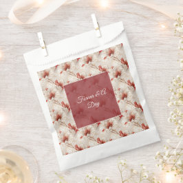 Schöne Rote Weiße Blüte Geschenktütchen