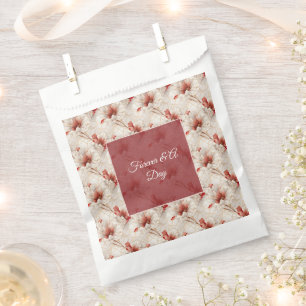 Schöne Rote Weiße Blüte Geschenktütchen
