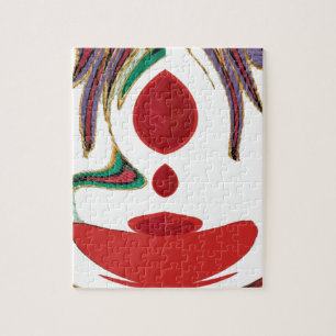 Schöne rote, weiße, violette, grüne Texturfarben Puzzle