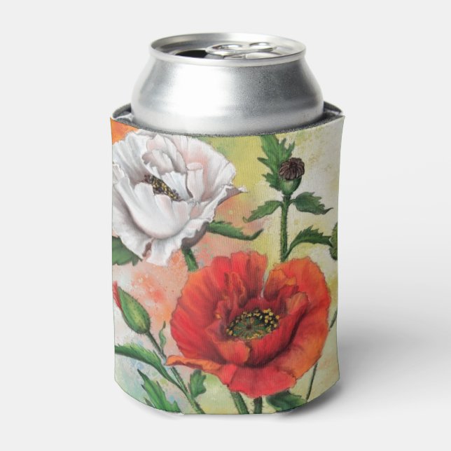 Schöne rote Weißkuchen - Malerei Art Dosenkühler (Kanne Vorderseite)