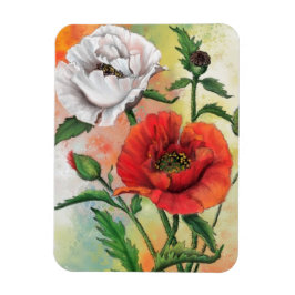 Schöne rote Weißkuchen - Malerei Art Magnet