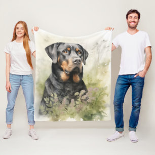 Schöne Rottie – Treu & Standhaft Fleecedecke
