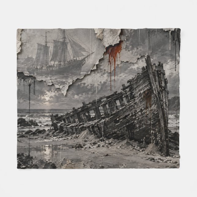 Schöne Ruine Fleecedecke (Vorderseite (Horizontal))