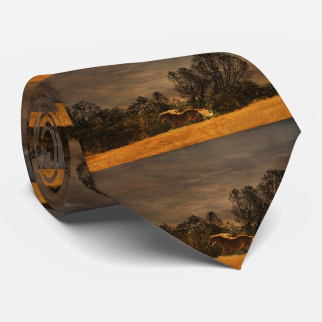 Schöne Running Horse Neck Tie Krawatte (Gerollt)