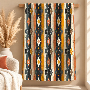 Schöne rustikale Boho-Geometrieformen-Decke Fleecedecke