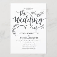Schöne rustikale Einladungskarte für Hochzeiten