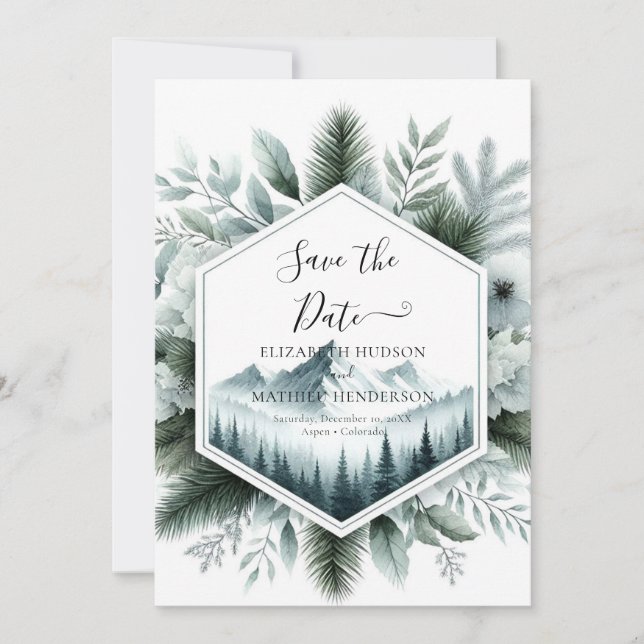 Schöne Rustikale Hochzeit Save The Date (Vorderseite)