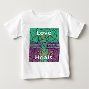 Schöne rustikale Liebe aus gekracktem Schlamm heil Baby T-shirt