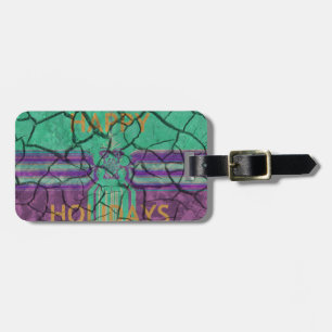 Schöne rustikale Liebe aus gekracktem Schlamm heil Gepäckanhänger