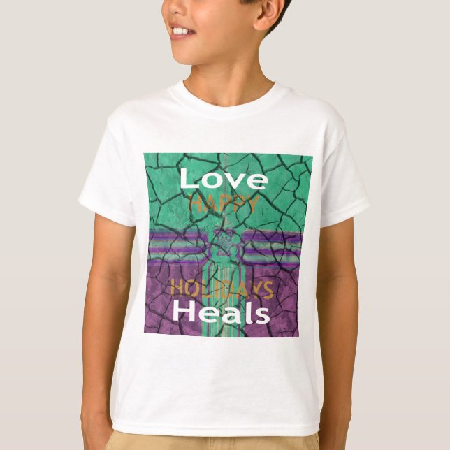 Schöne rustikale Liebe aus gekracktem Schlamm heil T-Shirt (Vorderseite)
