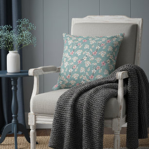 Schöne rustikale Vintage Kirschblüten Kissen