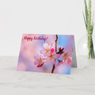 Schöne Sakura-Blume auf vertikaler Seite Karte