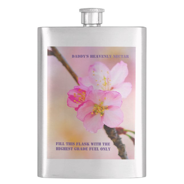 Schöne Sakura Kirschblüten Flachmann (Vorderseite)