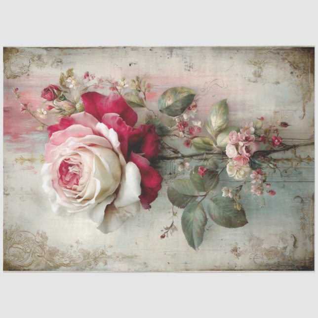 Schöne Sammlung Rose Seidenpapier (Vorderseite)