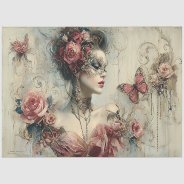 Schöne Sammlung Rose Seidenpapier (Vorderseite)