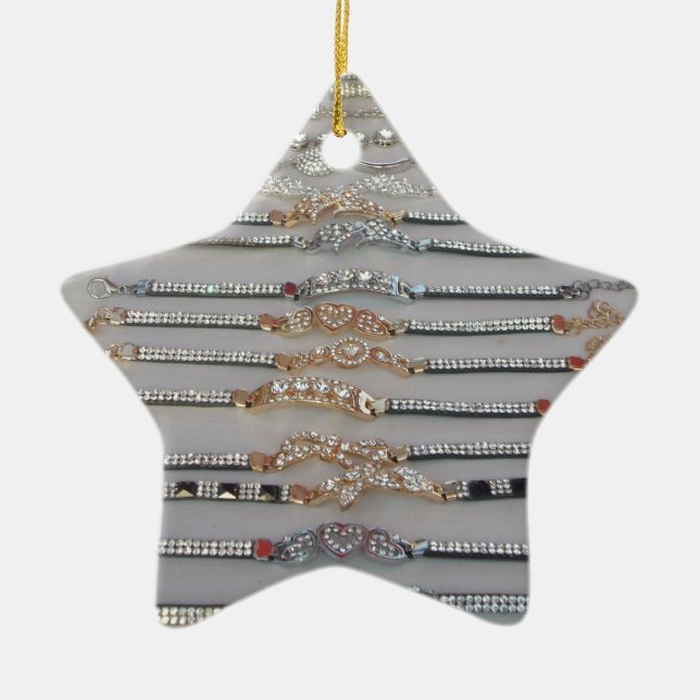 Schöne Sammlung von Diamind Jewels Herzdesign Keramik Ornament (Vorne)