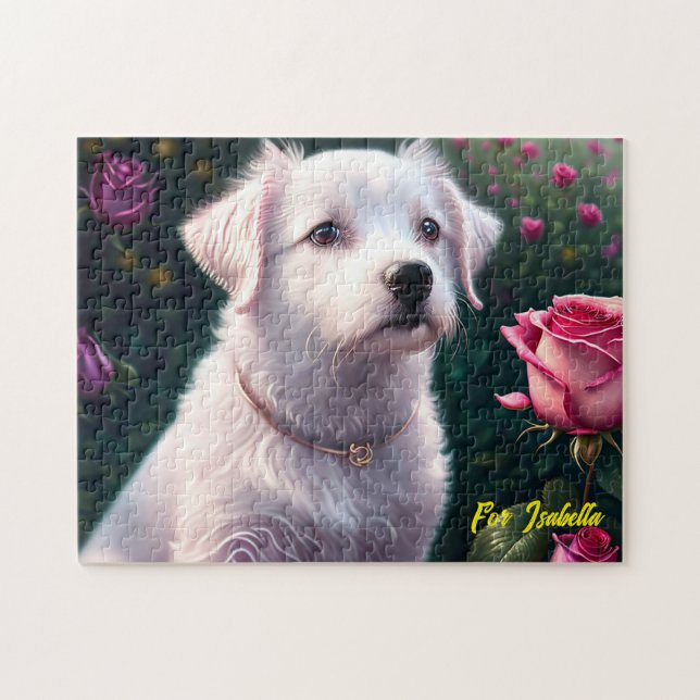 Schöne Sammlung von Hunden und Rose Puzzle (Horizontal)
