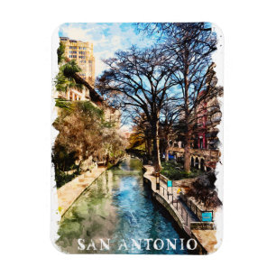 Schöne San Antonio Texas Vintage Stadt Magnet