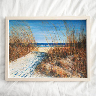 Schöne Sand Dunes Beach Fine Art Print Poster