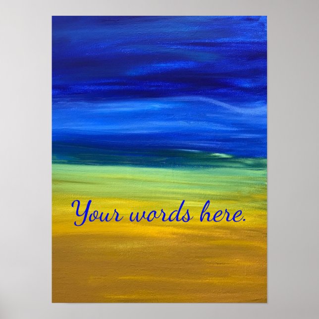 Schöne Sand Sky zeichnen Ihre Worte Posters Poster (Vorne)