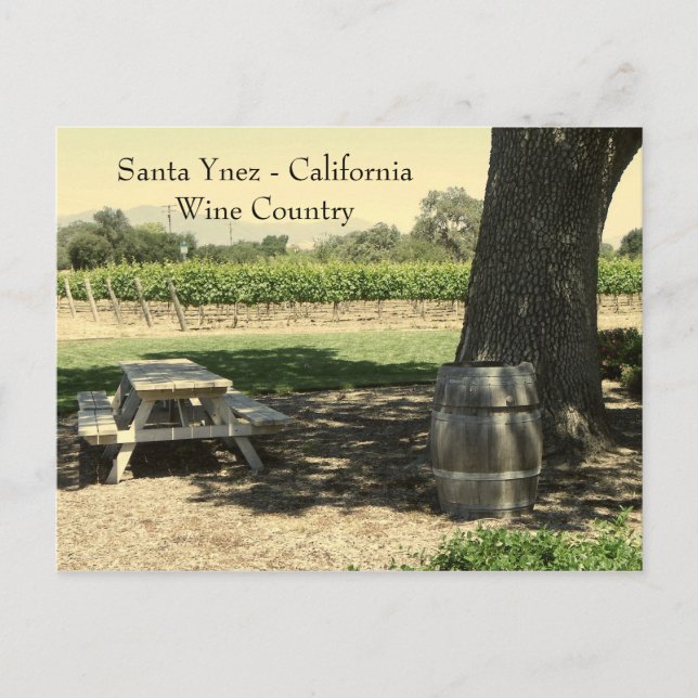 Schöne Santa Ynez/Wine Country Postcard! Postkarte (Vorderseite)