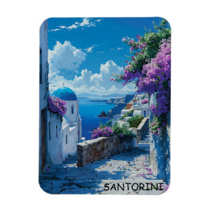 Schöne Santorini Griechenland Blick auf den Ozean Magnet
